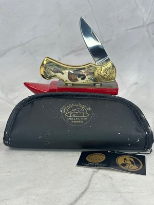 Vintage Rare Ruffed Grouse Game Bird Franklin Mint Knife w/Case