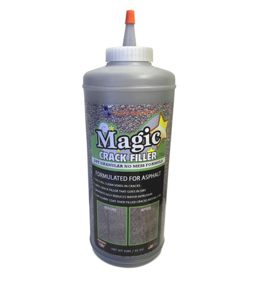 Magic Crack Filler 2 LB Asphalt Black for Filling in Asphalt Cracks on Driveway