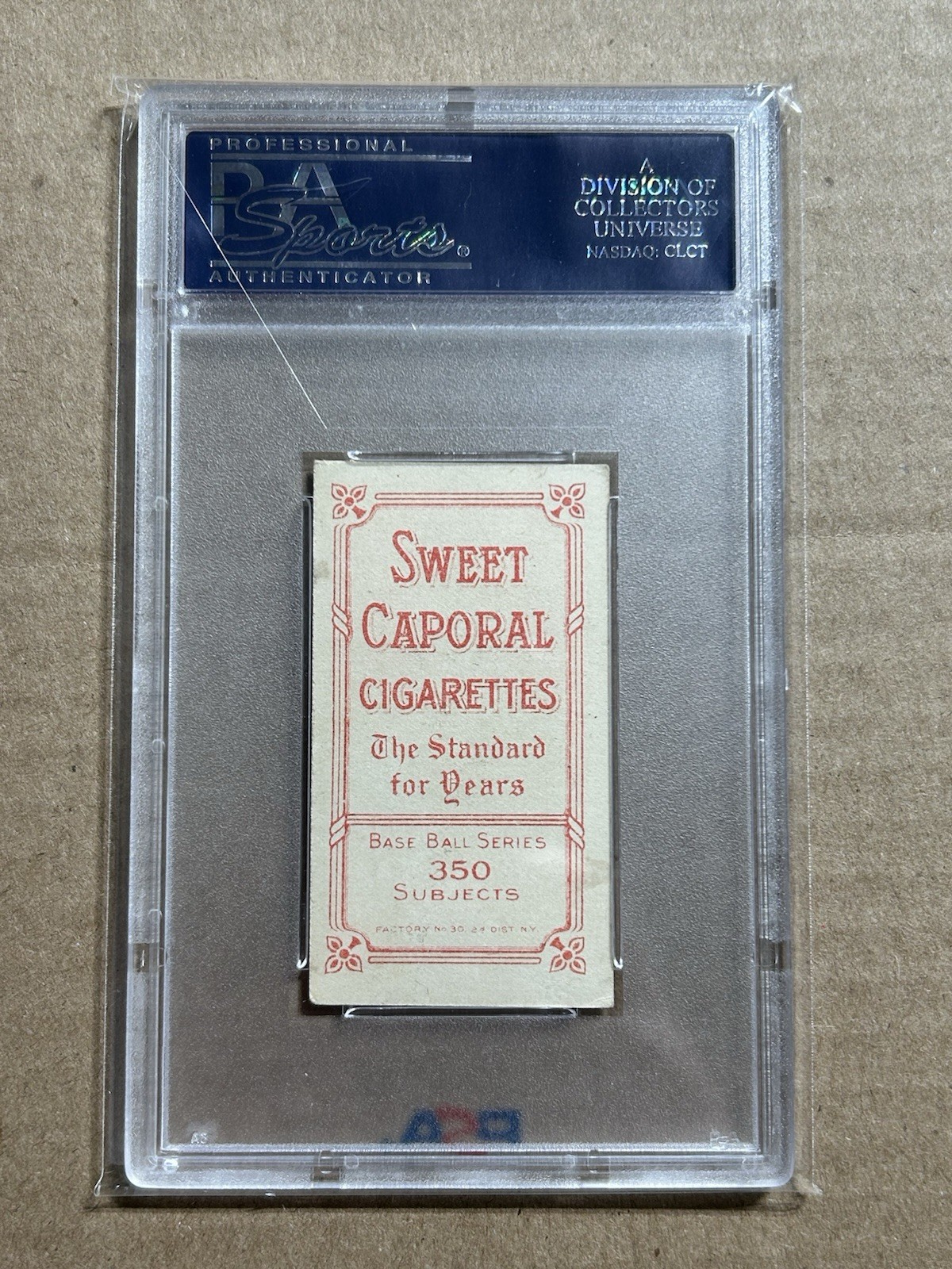 1909-11 T206 EMIL BATCH SWEET CAPORAL 350/30 PSA 5 EX view 2