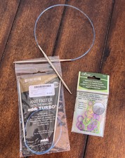 addi turbo circular knitting needles Lot Of 2 : 60cm 4.0  60cm 5.5, Ring Marker