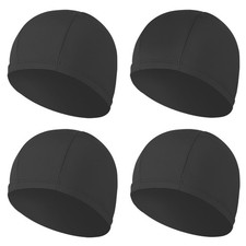 4 PCS Elastic Fabric Swim Caps for Women Men Kids Durable Non-Waterproof