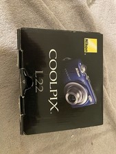 Nikon Coolpix L22 Digital Camera 12MP 3.6x Optical Zoom Blue Tested  Lens Error  