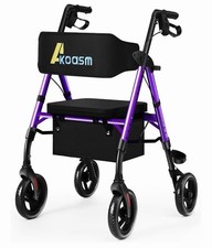 Lightweight Foldable Rollator Walkers for Seniors with Seat - Adult Rolling Walk