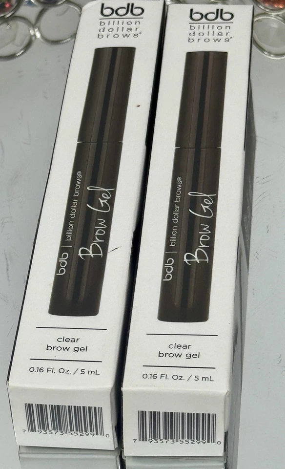 Gel transparente para cejas Billion Dollar Brows 3 ml maquillaje para mujer - paquete de dos Foto 2 de 4