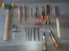 Leather craft tools lot rivet chicago screw awl hammer rivet setter