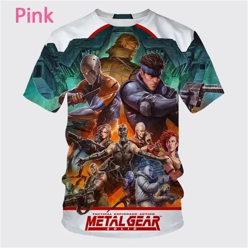 Metal Gear Solid 3D Printed T-Shirts Graphic Print Polyester Breathable Tees