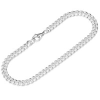 Armband 925 Sterling Silber 19Cm Langpanzerkette Rund Damen Design Armbandkette