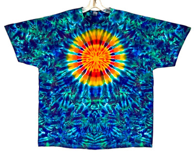 Tie Dye Shirt | Rainbow Sun | Handmade | Unisex | Tall | Women's