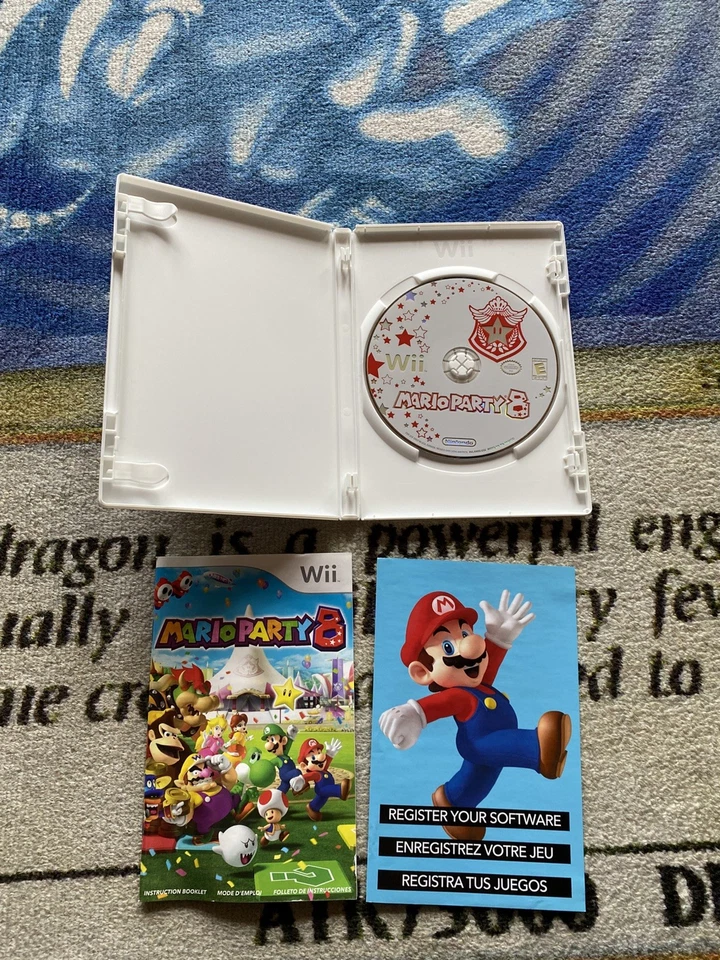 Mario Party 8 Wii в комплекте с руководством Nintendo Wii проверенные вставки в коробке - Изображение 3 из 4