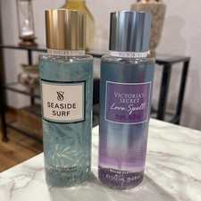 Victoria's Secret Fragrance Mist 8.4 oz Lot Of 2 Seaside Surf/Love Spell Splash