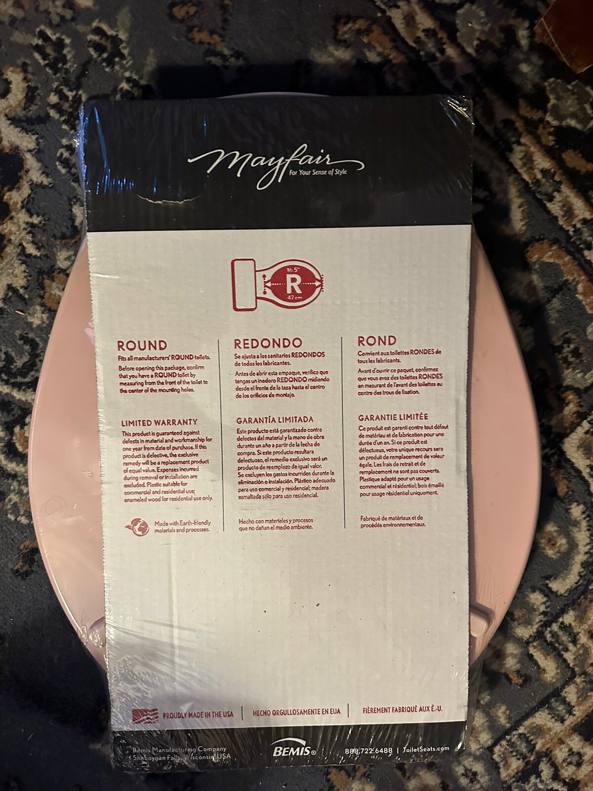 pink toilet seat