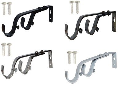 Doppellagige Gardinenstangenhalterung Stangenhalter Schienenträger Wandmontage 19 mm UK