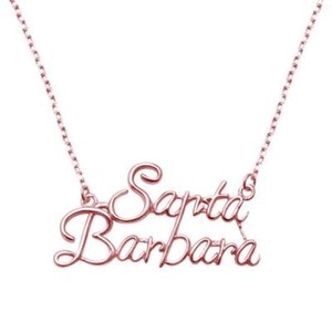 Authentic Rose Gold Plated Santa Barbara .925 Sterling Silver Necklace 14" Ext 1.75"