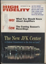 High Fidelity Music Magazine Vol 21 #09 Sep 1971 JFK Center Amplifiers HiFi VTG