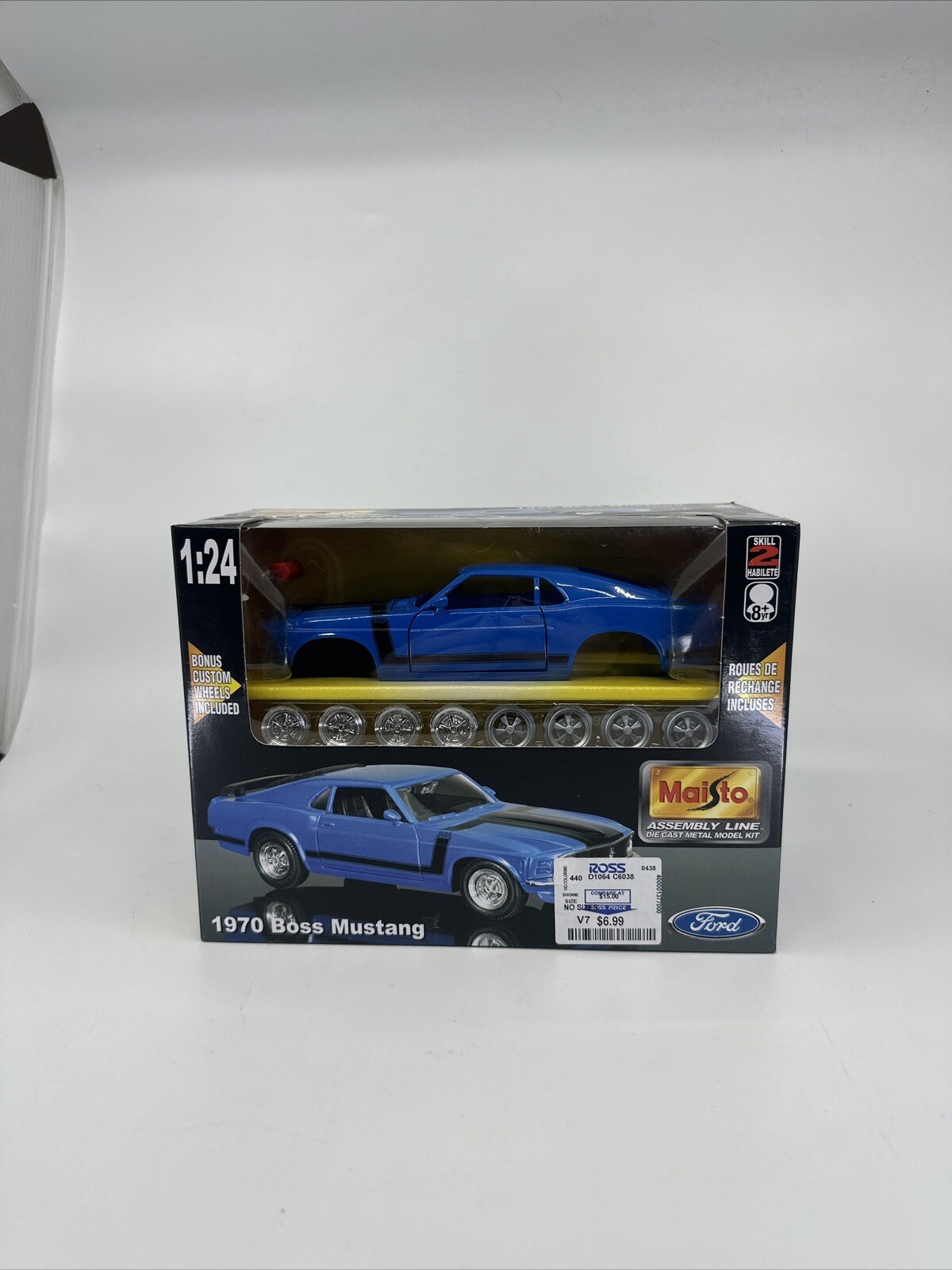 🚗 MAISTO - 1:24 Diecast Model Kit - 1970 Ford Mustang Boss 302 - Blue - NIB