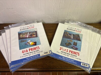 Clear File Archival Plus Photo Sleeves 4x6 (4 sets of 25) 3 1/2x5 (4 sets of 10)