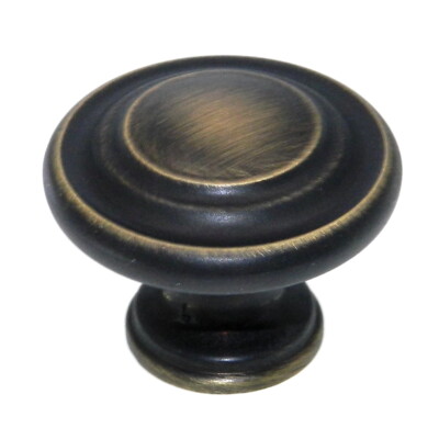 Amerock Inspirations Roman Bronze 1 3/8'' Round Disc Cabinet Knob BP1586-RB