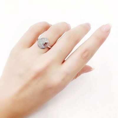 Cartier Amulet de Cartier Diamond Ring 18k WG White Gold 53 Cartier Amulet de Cartier Diamond Ring 18k WG White Gold 53