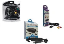 NEW Black Controller with AC Adapter & AV Cables for Nintendo GameCube System
