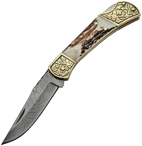 Brass Handle Brown Collectible Folding Knives