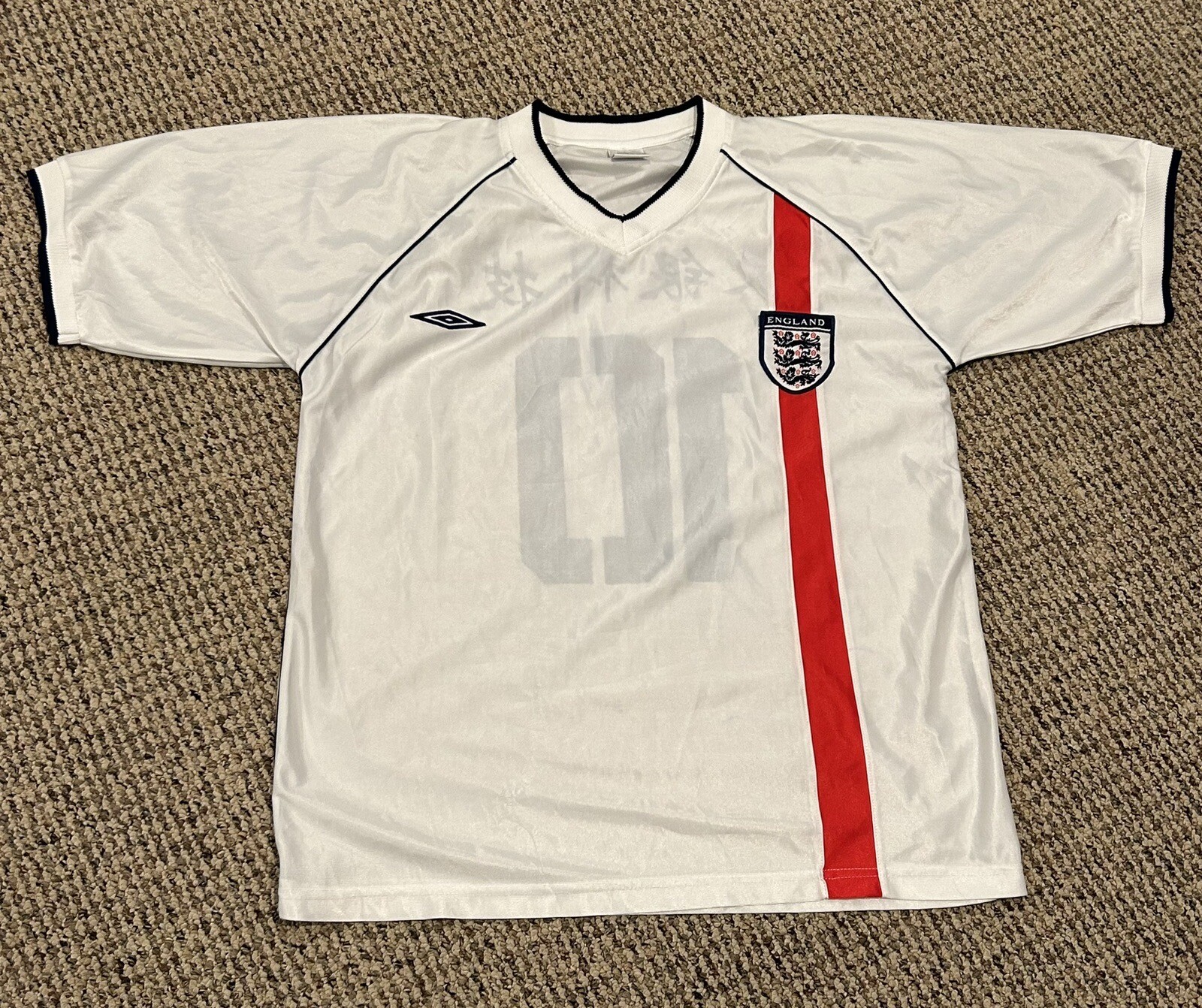 Vintage Umbria England Football Soccer Jersey 2001 2002 2003 Size Medium