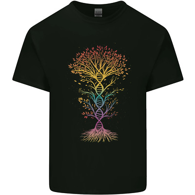 Buntes DNA Baum Biologie Wissenschaft Kinder T-Shirt Jungen Mädchen