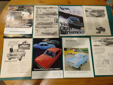 Vauxhall Viva HB Brabham and GT - selection of 8 original magazine adverts 60's