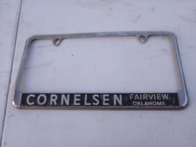 Cornelsen Chevy Olds Cadillac Fairview OklahomaVintage License Plates Surround 