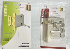 Prime-Line Vintage Style Mortise Lock Assembly, 5-1/2 in. Face Plate, Brass Plat