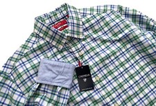 Daniel Cremieux Classics Flip Cuff White Blue Slim Fit Long Sleeve Shirt XXL 2XL