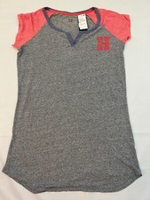 Tommy Hilfiger T-shirt Dress Women’s XL Heather Gray H Logo V Neck Cotton NWT