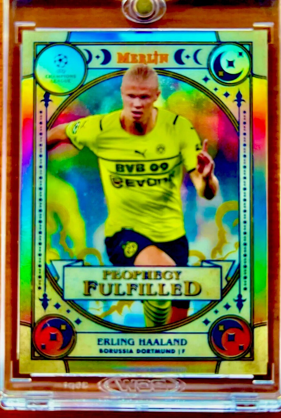 Erling Haaland RARE ROOKIE REFRACTOR TOPPS CHROME INVESTMENT CARD SSP MVP MINT view 4