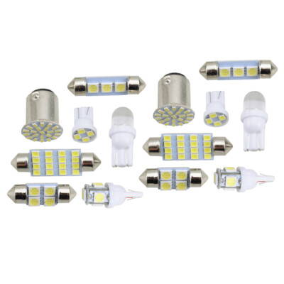 14pcs T10 LED Light Car Bulb Auto Lamp Set For Interior Dome Map