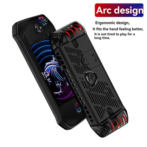 For MSI CLAW Handheld Game Console TPU Soft Case Protective Cover With Stand - Picture 6 of 8