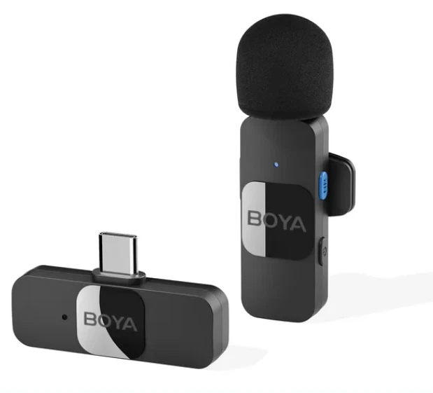 BOYA BY-V 专业无线 Lavalier 迷你麦克风 - iPhone、Android 等 — 第 4/4 张图片