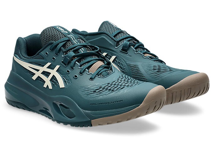 限定 GEL-RESOLUTION 9 26cm　新品 BUY Asics GEL-Resolution 9 Clay Steel Blue / Hazard Green
