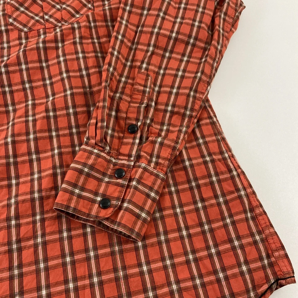 Camisa Blac Label Para Hombres Perla Naranja a Presión Talla XL Manga Larga Parches Bordados Foto 3 de 4