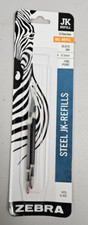 2 Zebra JK Refills Fine Point 0.5 mm Black 0.5mm for G-402 G402 G301 pens 88012