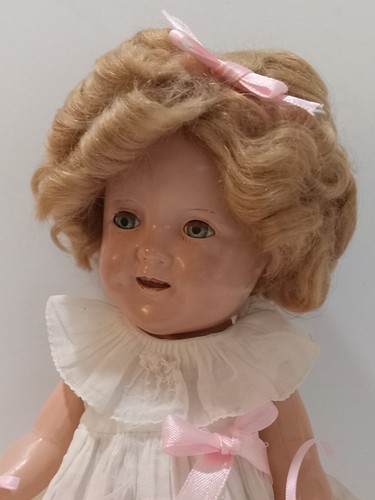 Vintage 1930er 11 Zoll ideale Komposition Shirley Temple Puppe im Tanzkleid - Bild 7 von 11