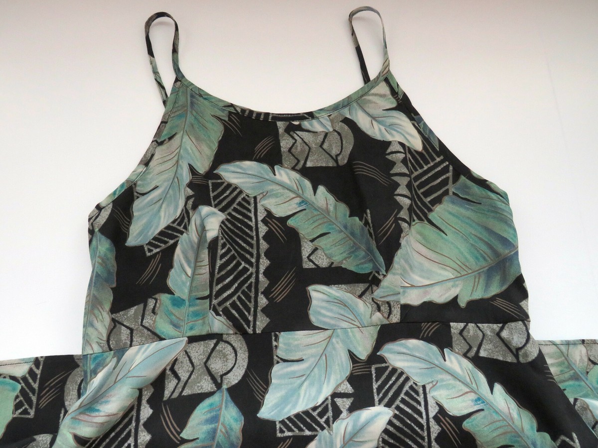 tori black green dress Tori Nichel Green Black 100% Silk Mini Dress USA Womens size 4 EUC long sleeve