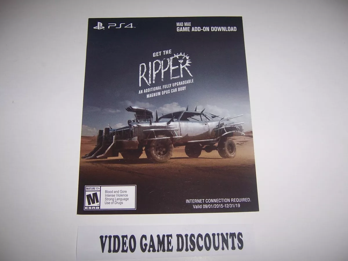 Mad Max Get The Ripper DLC Add-On Code For PlayStation 4 PS4 | EBay