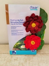 New OASE Floating Lily Pads ~ Colorful Pond Decor/Florals ~ Fake Lily Pads