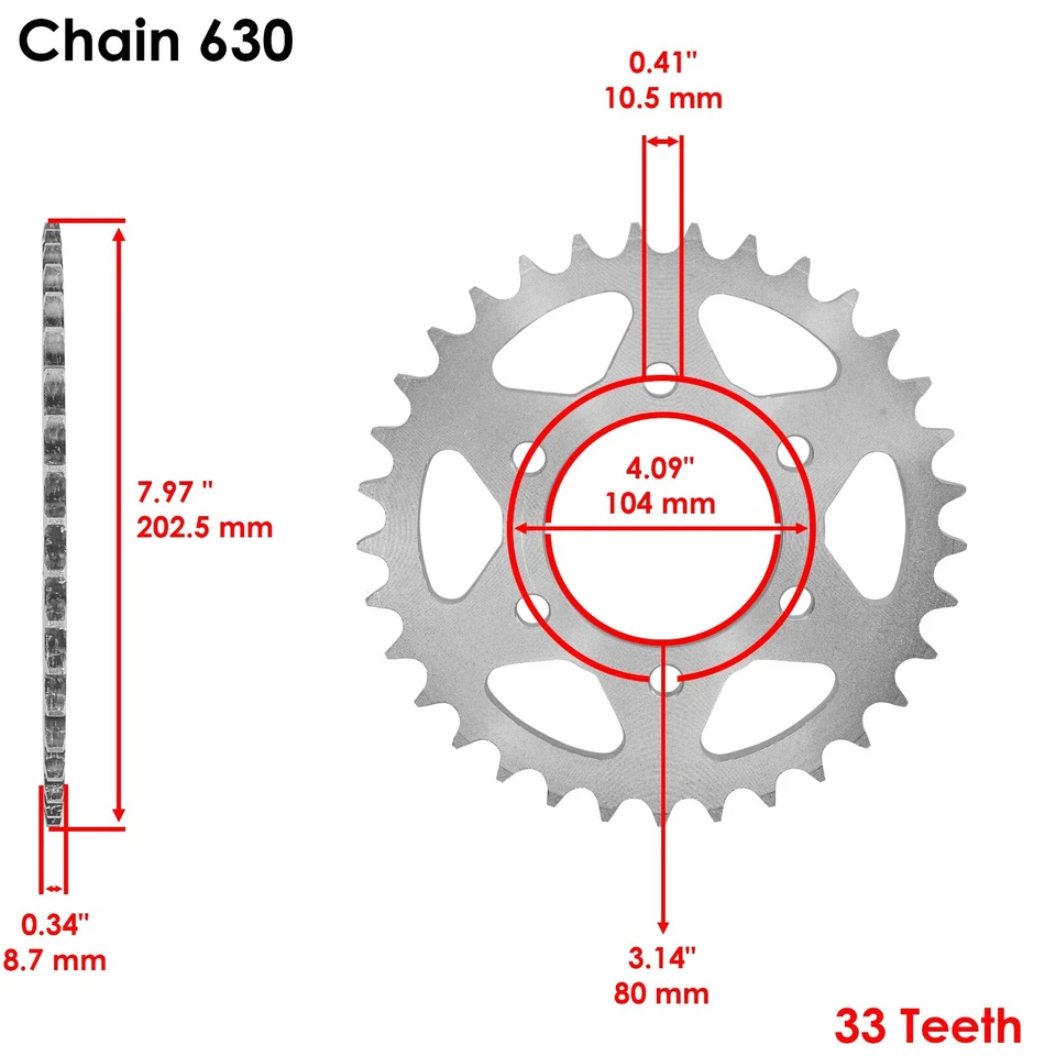 川崎 KZ1000A KZ1000B KZ1000D KZ1000G 驱动链和链轮套件 — 第 4/4 张图片