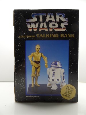 VINTAGE STAR WARS C3PO R2D2 ELECTRONIC TALKING BANK | eBay