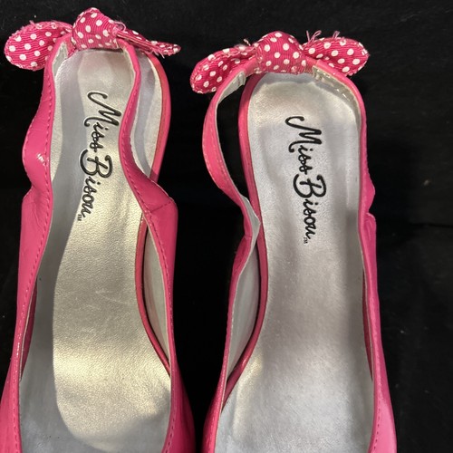 Miss Bisou Chunky Polkadot Heels Ankle Straps Sandals Sexy Feminine Cute - Picture 2 of 14