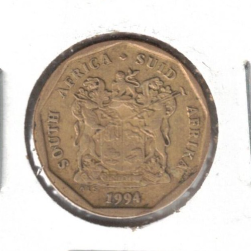 Moneta 20 Centesimi 1994 Sudafrica Circolata - Crest Sudafrica e Fiore Protea! - Foto 1 di 2
