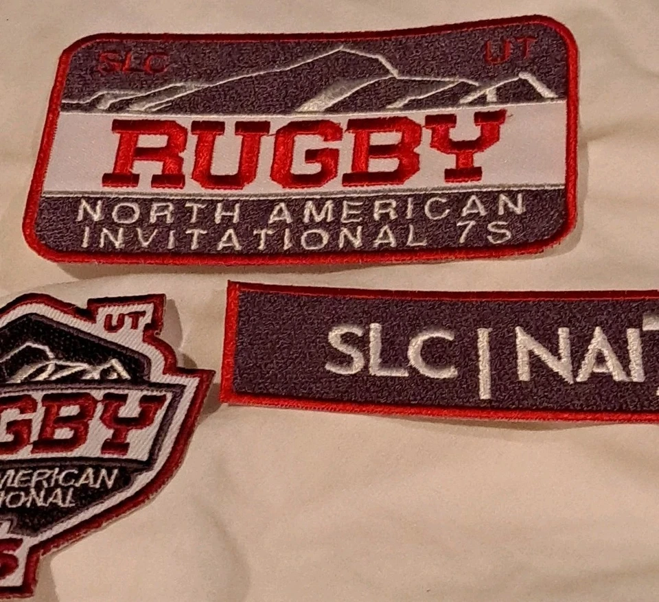 Rugby Patch Set Of 3 North American Invitational 7s Uniform Slc Utah Unused Rare - Image 3 of 4
