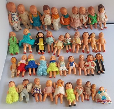 Konvolut kleine Puppen für die Puppenstube ARI August Riedeler DDR