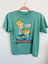 Vintage 1990 Simpsons Bart Maggie What A Baby T Shirt Single Stitch Size S