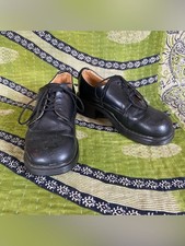 Vtg 90's Dr. Martens Black 8461 Derby Chunky Grunge Goth Leather Oxford Shoes W8